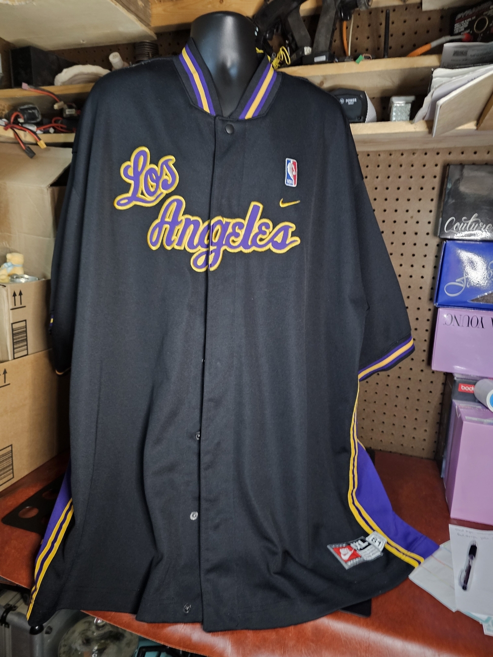 Nike Los Angeles NBA Black & Purple Button-Up Jacket